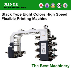 8 Color Plastic T-Shirt Bag Offset Flexible Printing Machine in China